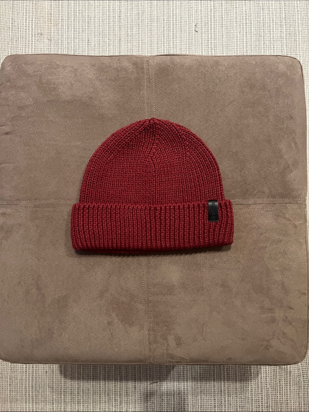 Red Nixon Knit Cuffed Beanie/Toque